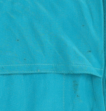 YL Dress Elegant Women's Blue Silk Dress - Size 12