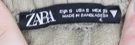 Zara Women's Beige Jogger Trousers Size 8 Cotton Casual