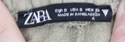 Zara Women's Beige Jogger Trousers Size 8 Cotton Casual