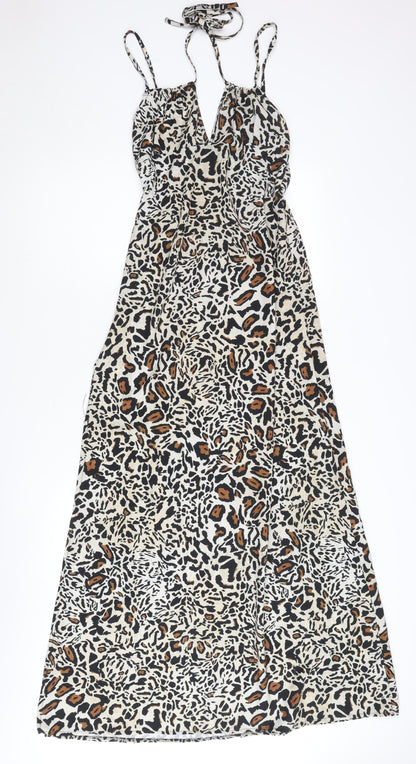 Boohoo Women's Animal Print Slip Dress Size 12