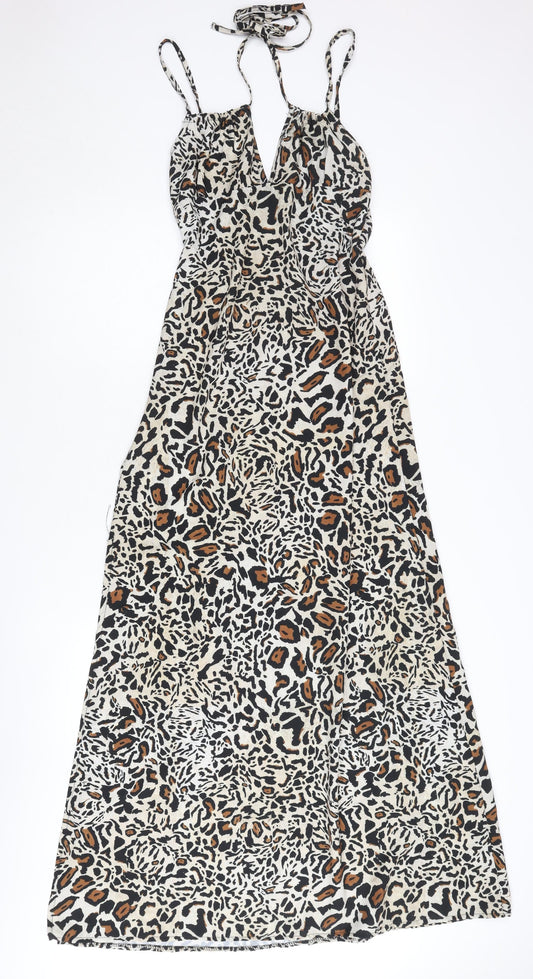 Boohoo Women's Animal Print Slip Dress Size 12