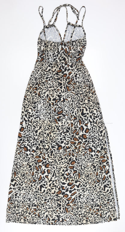 Boohoo Women's Animal Print Slip Dress Size 12