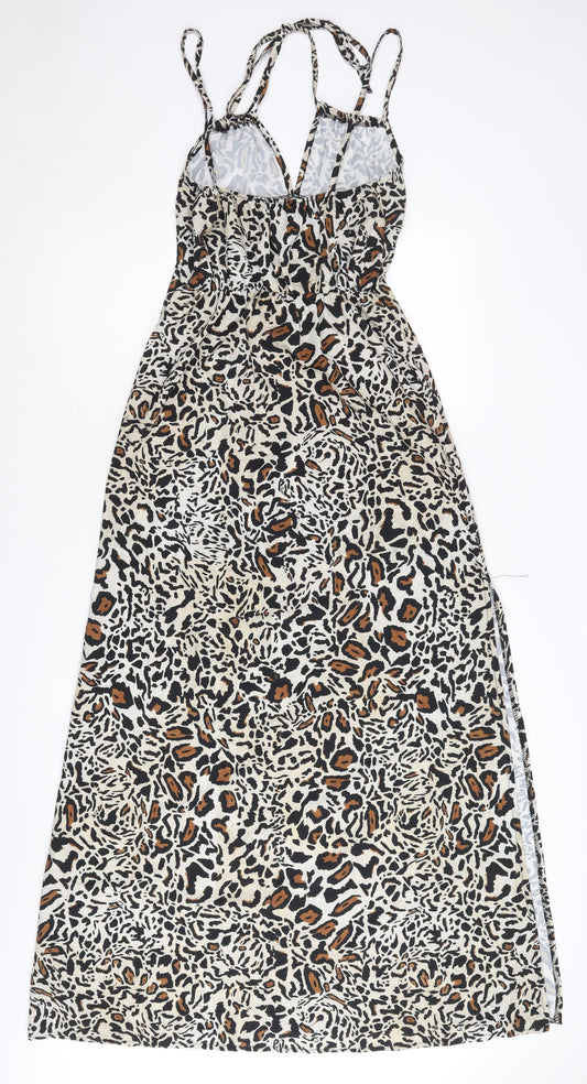 Boohoo Women's Animal Print Slip Dress Size 12