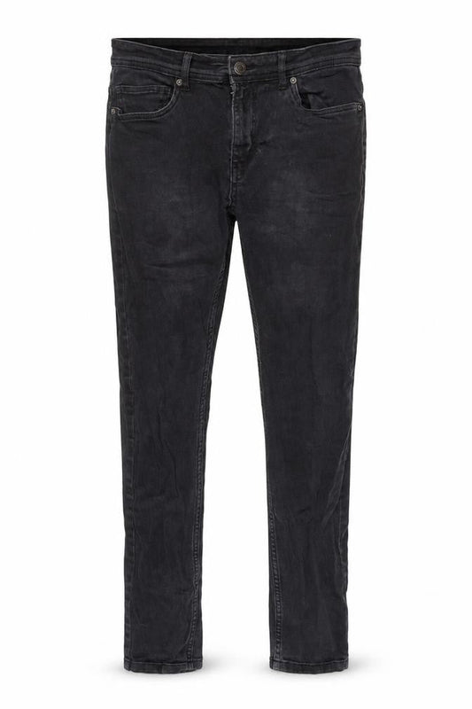 Front view of Denim Co. Men's Black Skinny Jeans 32-34