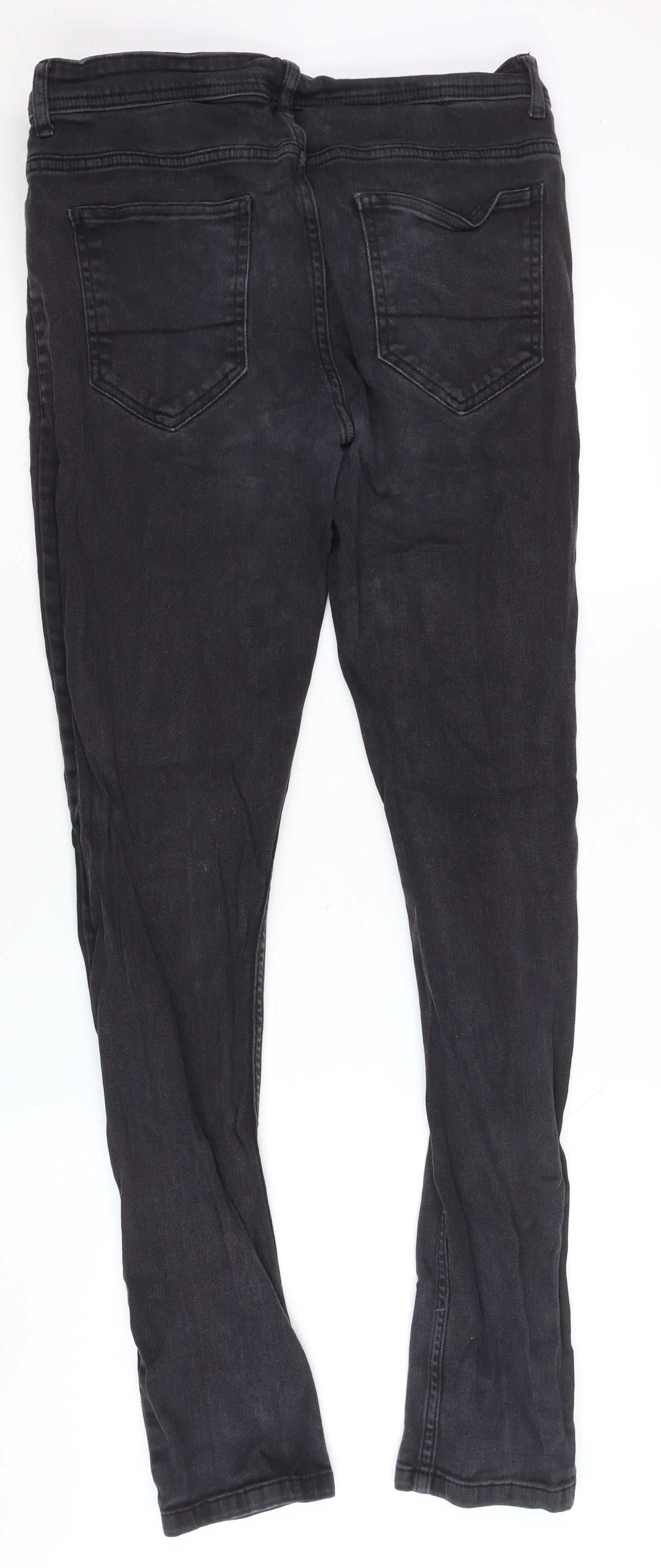 Denim Co. Men's Black Skinny Jeans 32-34