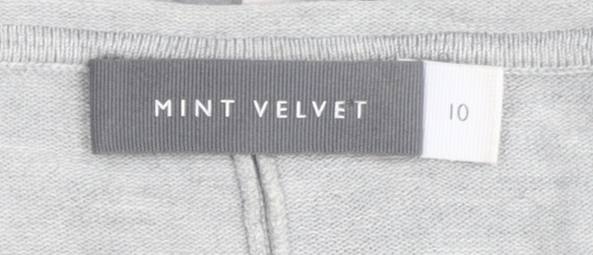 Womens UK Size 10 Mint Velvet Grey Pullover Jumper