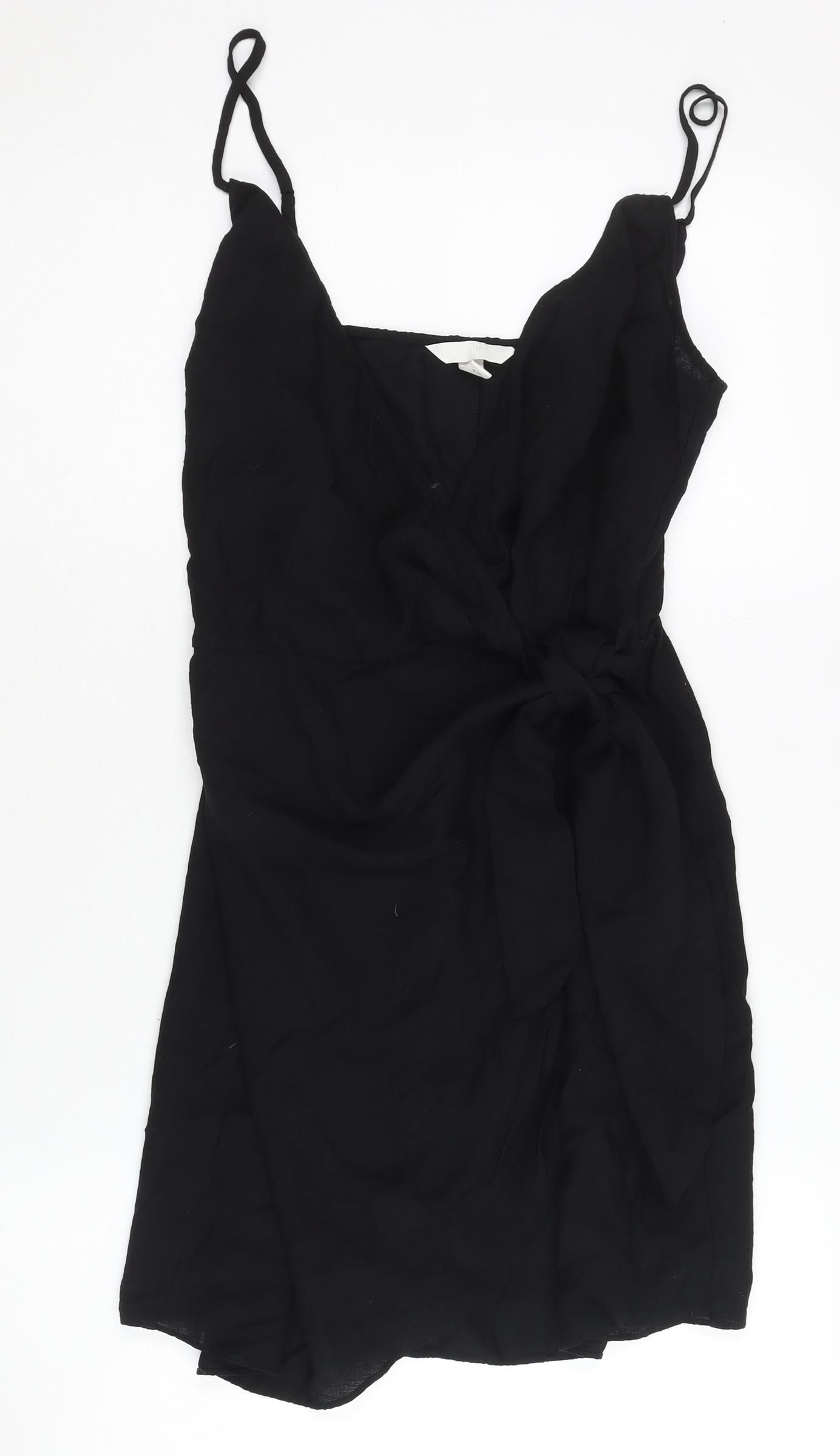 Womens UK Size S H&M Black Camisole Wrap