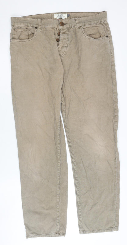Matalan Men's Beige Corduroy Trousers 34W 30L