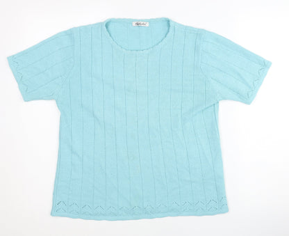 Womens UK Size 14 Berkertex Blue Pullover Jumper