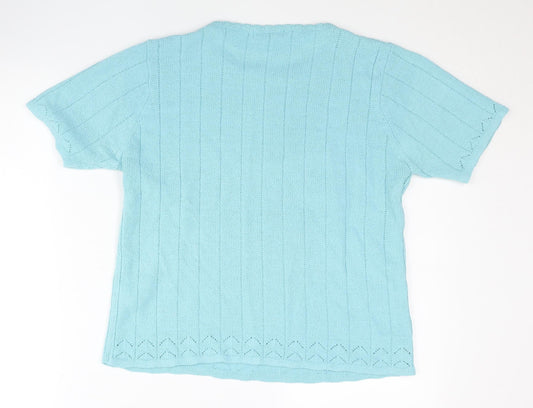 Womens UK Size 14 Berkertex Blue Pullover Jumper