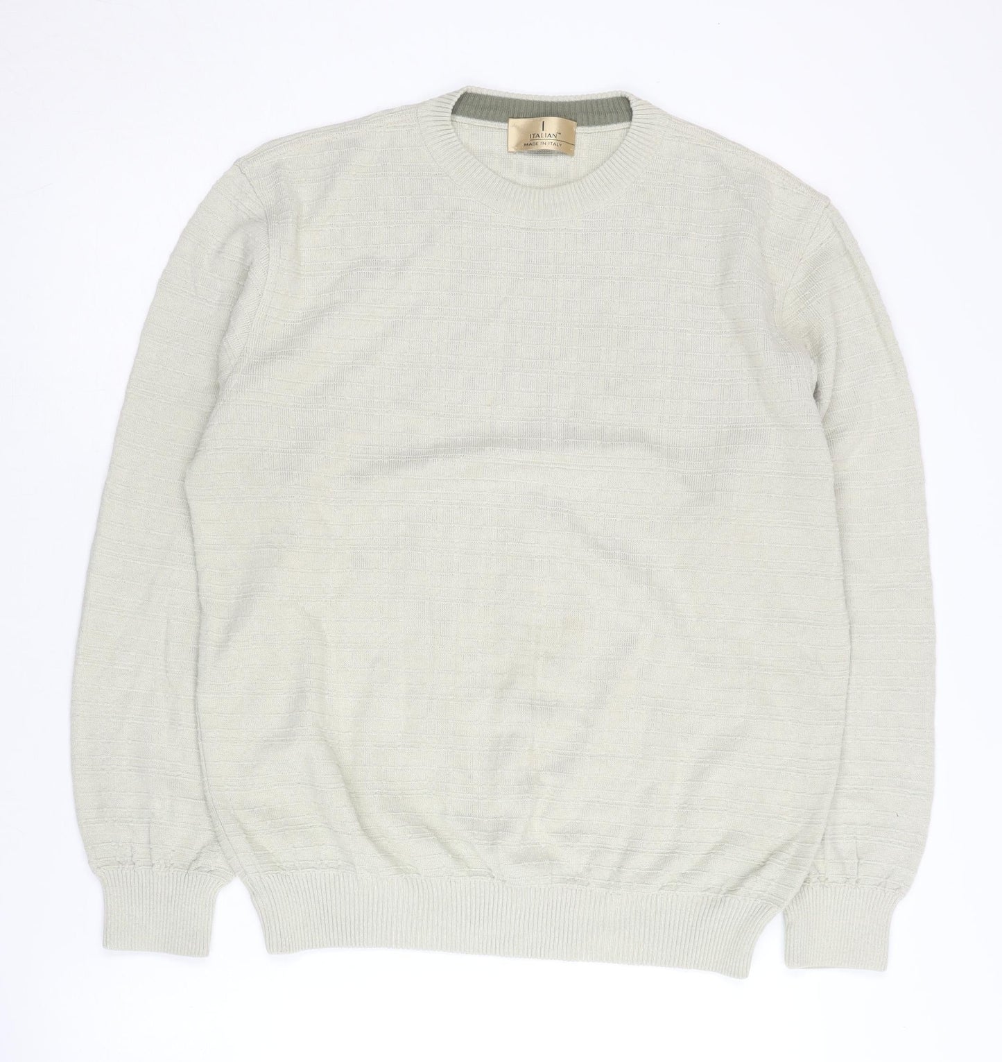 Marks and Spencer Ivory Crew Neck Jumper - Small