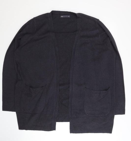 Womens UK Size XL Marks and Spencer Black Cardigan Jumper