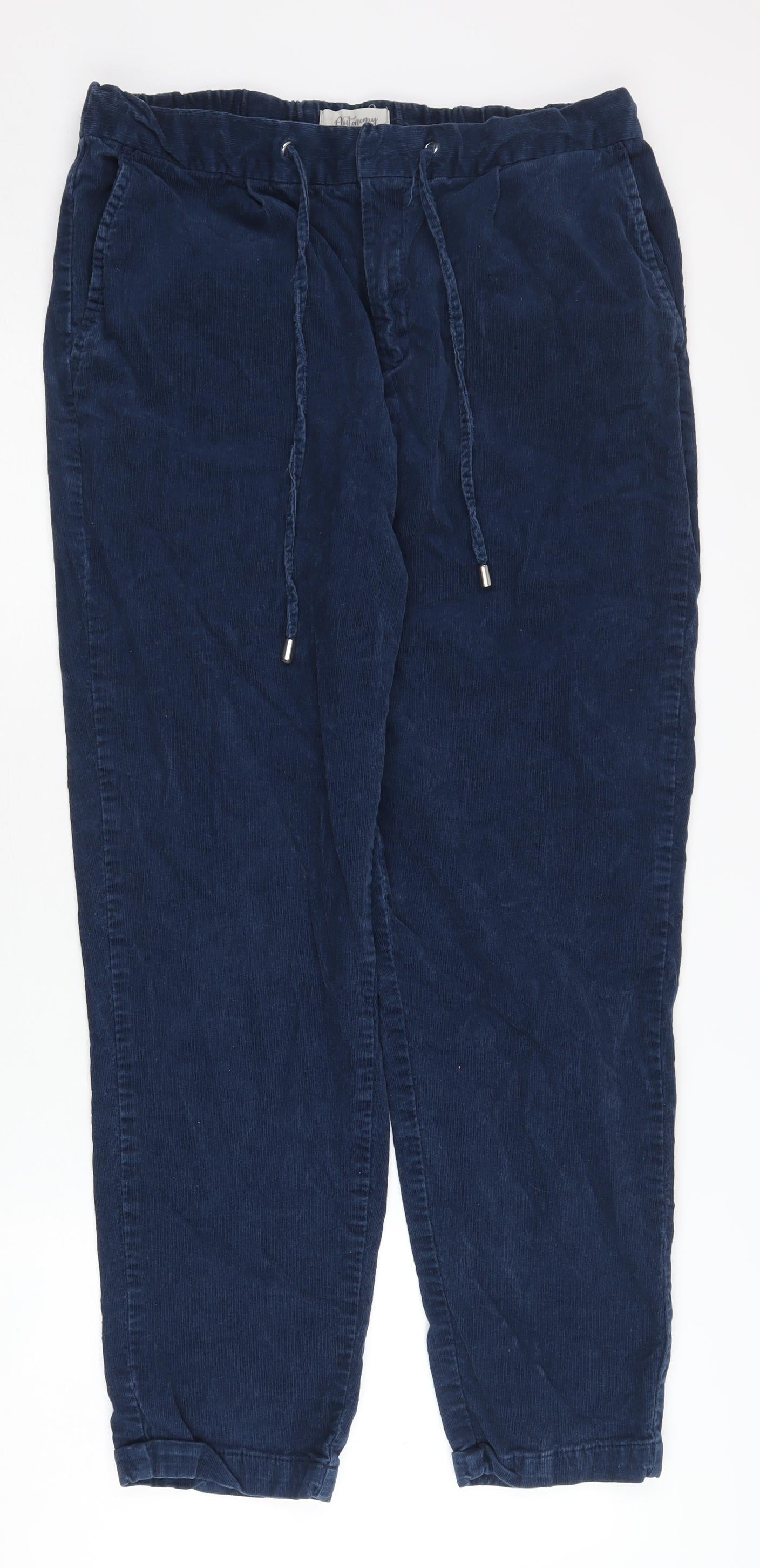 Autonomy Women's Blue Cord Trousers, Medium Size, Cotton Blend