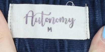 Autonomy Women's Blue Cord Trousers, Medium Size, Cotton Blend