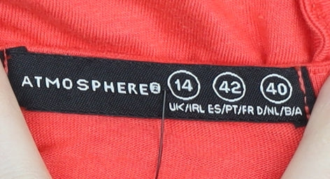 Atmosphere Women's Red A-Line Casual Dress Size 14