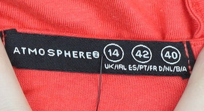 Atmosphere Women's Red A-Line Casual Dress Size 14