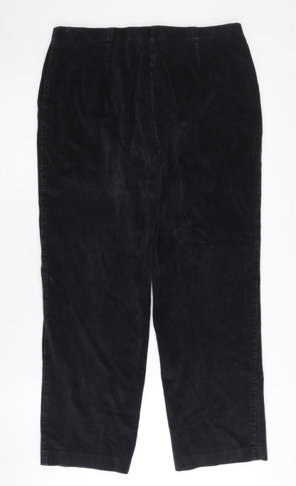 Womens UK Size 16 Slimma Regular Fit Casual Black Trousers