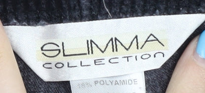 Womens UK Size 16 Slimma Regular Fit Casual Black Trousers