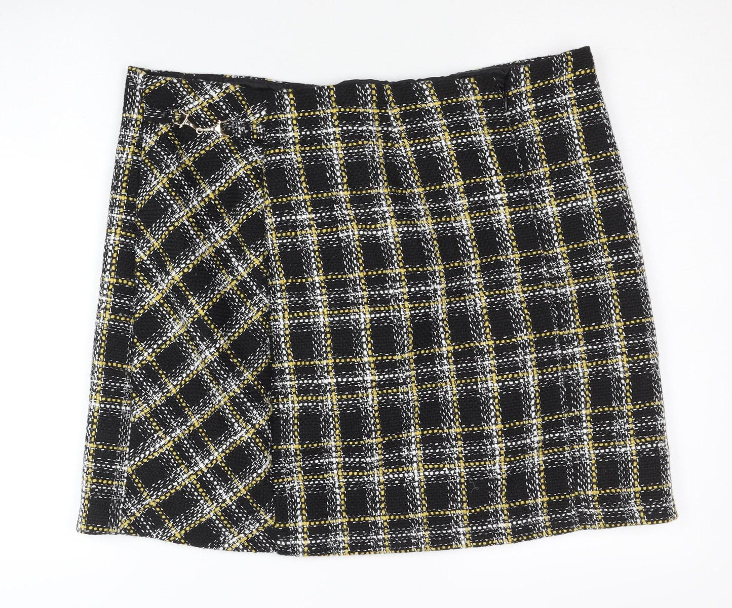 F&F Women's Black Check Skirt, Size 18, Excellent Condition