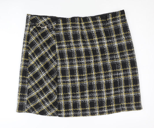 F&F Women's Black Check Skirt, Size 18, Excellent Condition