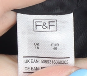 F&F Women's Black Check Skirt, Size 18, Excellent Condition