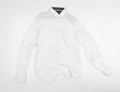 Zara Men’s White Button-Up Shirt, Size S, Long Sleeve