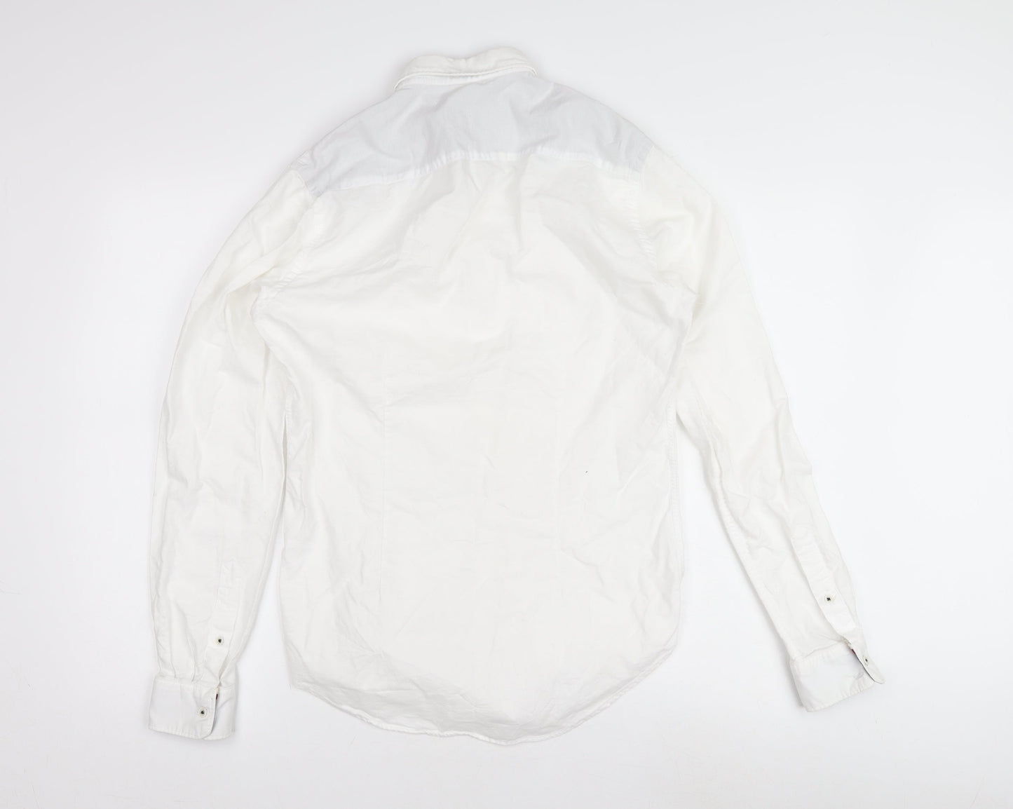 Zara Men’s White Button-Up Shirt, Size S, Long Sleeve