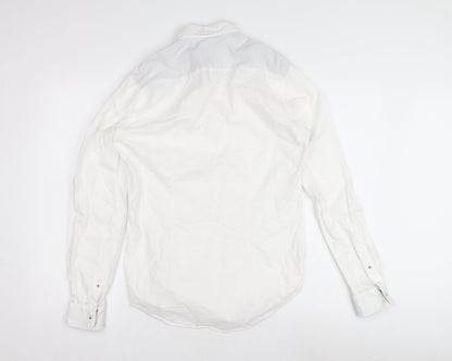 Zara Men’s White Button-Up Shirt, Size S, Long Sleeve