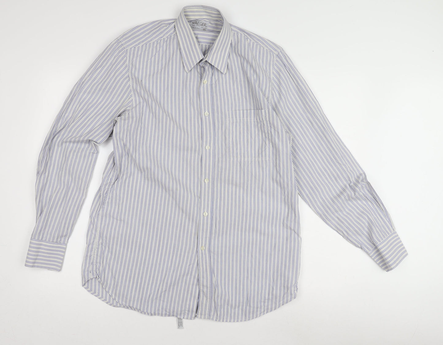 Mens UK Collar Size 15.5 Jaeger Smart Multicoloured  Dress Shirt