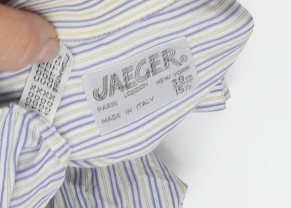 Mens UK Collar Size 15.5 Jaeger Smart Multicoloured  Dress Shirt