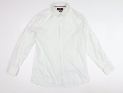 Men's White Dress Shirt Long Sleeve Business
