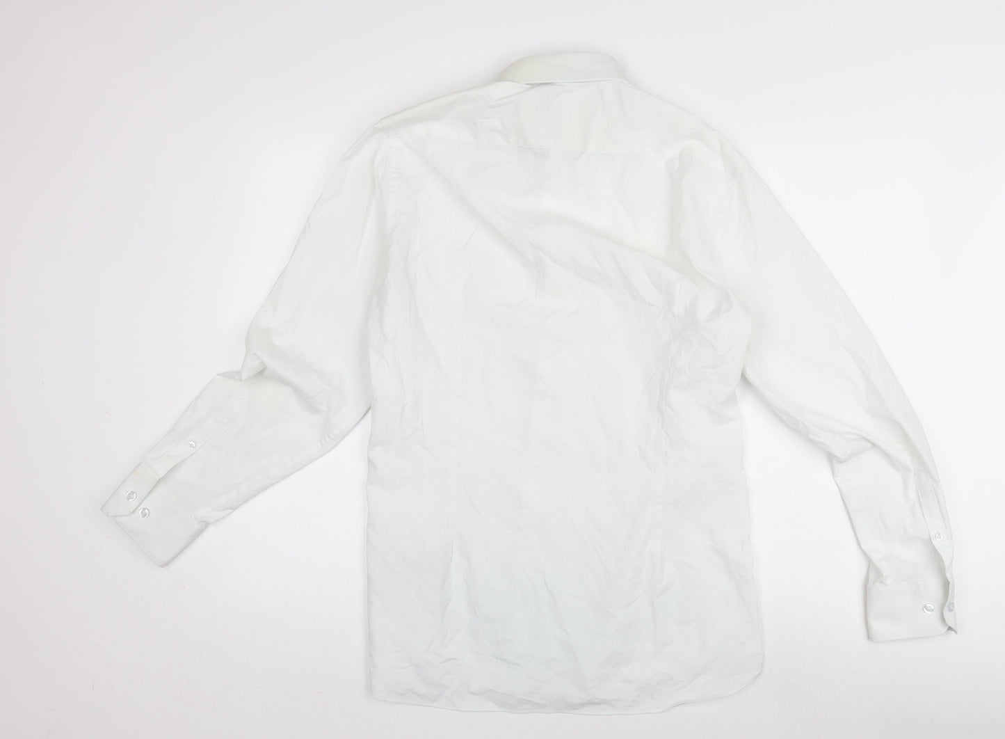 Men's White Dress Shirt Long Sleeve Business