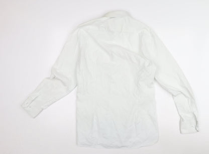 Men's White Dress Shirt Long Sleeve Business