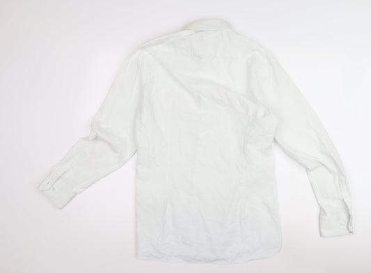 Men's White Dress Shirt Long Sleeve Business