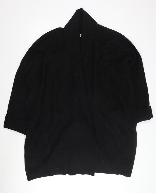 Jack Wills Women's Black Open Front Cardigan Size 14
