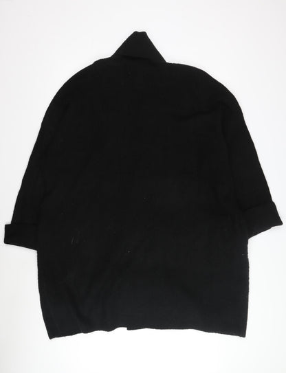 Jack Wills Women's Black Open Front Cardigan Size 14