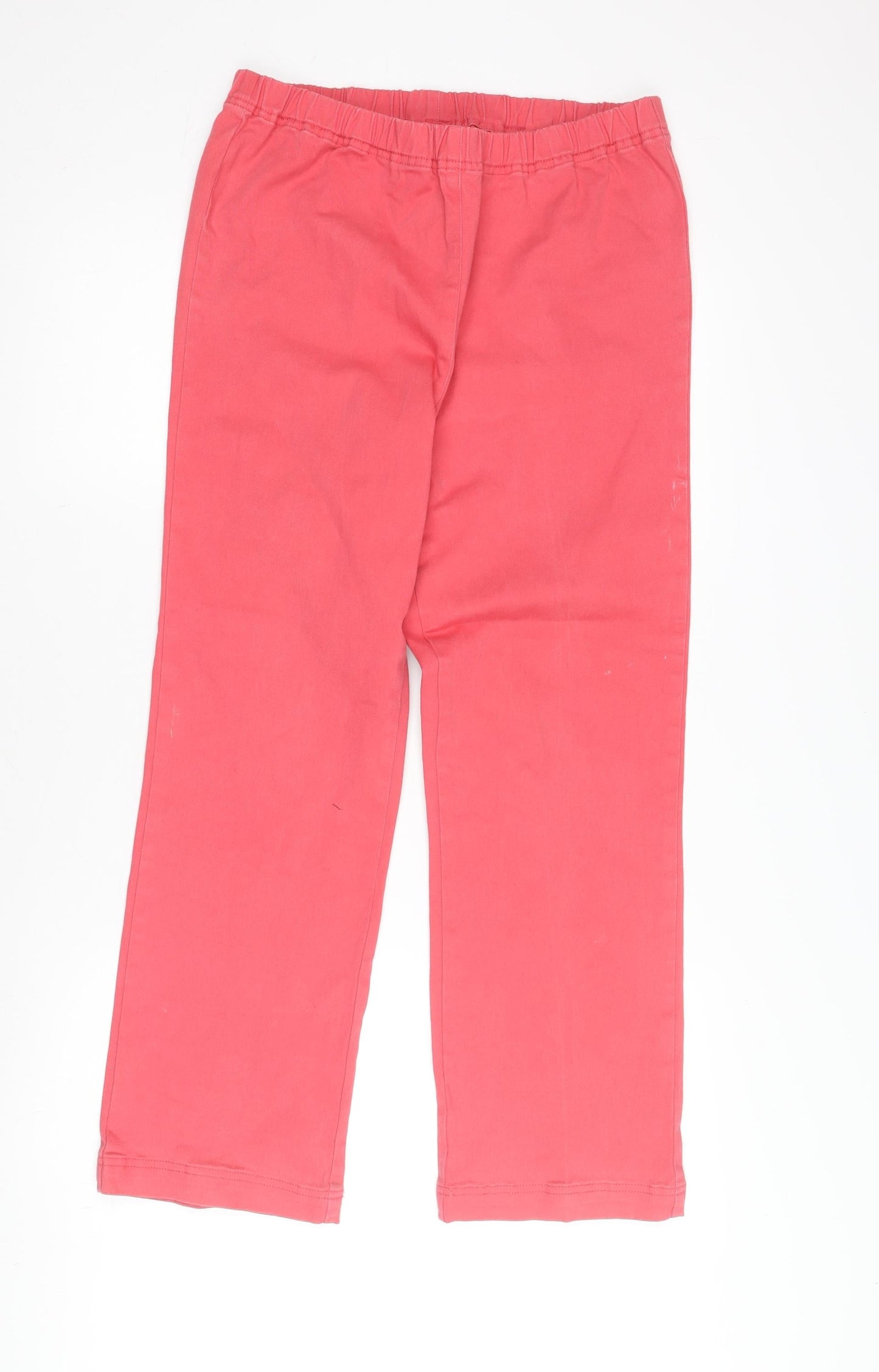 Womens UK Size 14 Cotton Traders Relaxed Fit Casual Pink Trousers