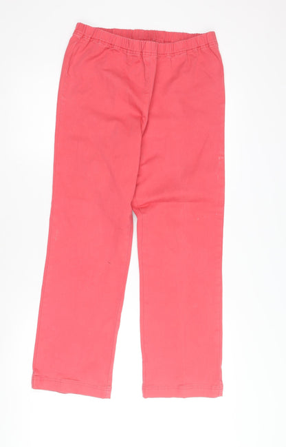 Womens UK Size 14 Cotton Traders Relaxed Fit Casual Pink Trousers