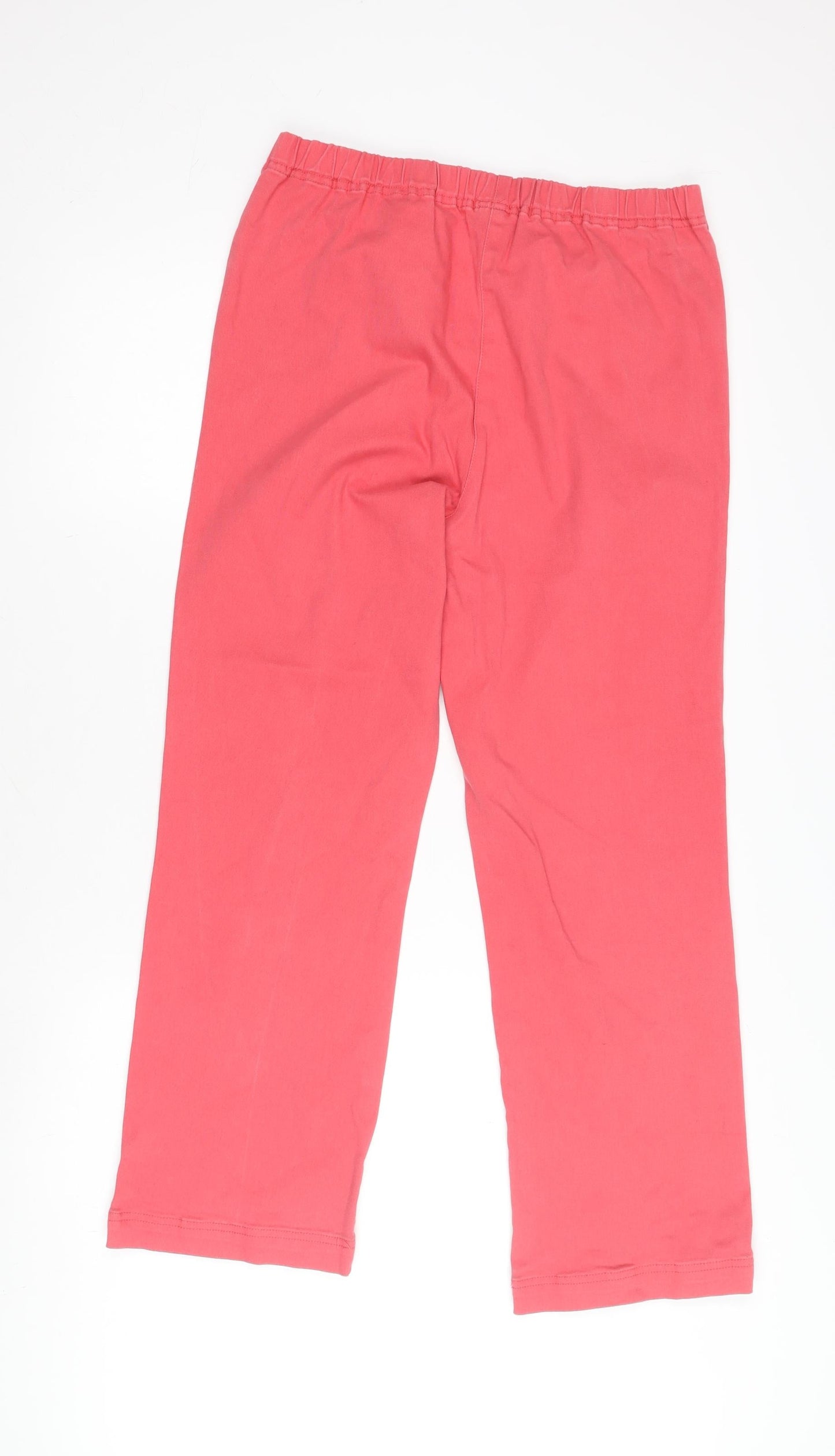 Womens UK Size 14 Cotton Traders Relaxed Fit Casual Pink Trousers