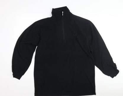 Rodeo Men's Black Medium 1/4 Zip Fleece Sweatshirt