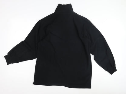 Rodeo Men's Black Medium 1/4 Zip Fleece Sweatshirt