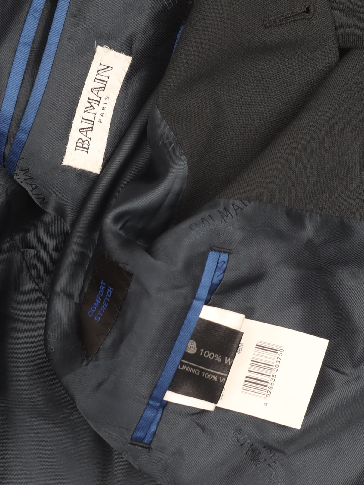 Mens UK Size 46 M Balmain Regular Grey Suit Jacket