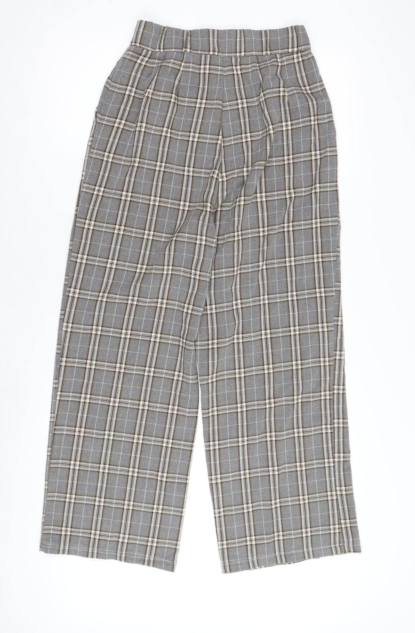 Sfera Grey Plaid Women's Pleated Trousers Size 8