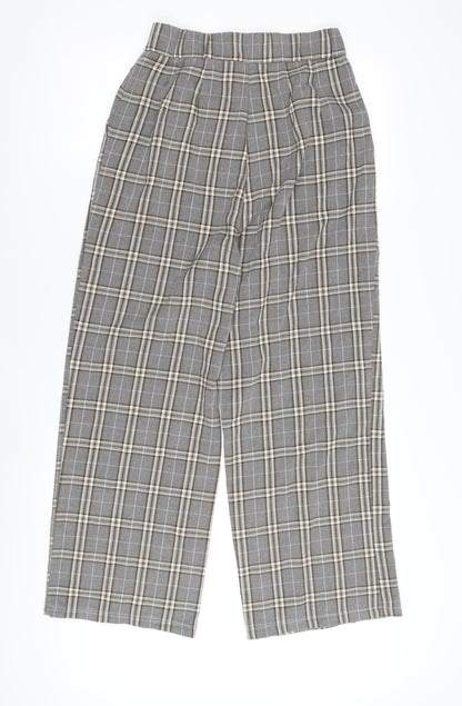 Sfera Grey Plaid Women's Pleated Trousers Size 8