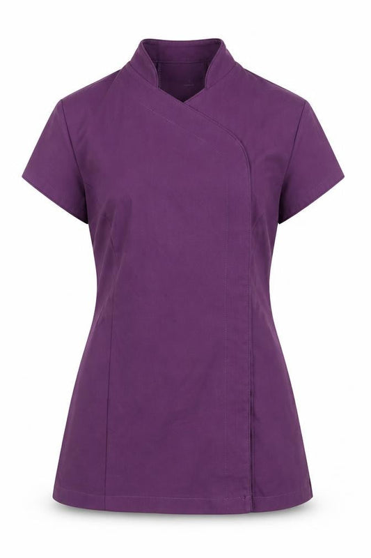 Womens UK Size 8 Alexandra Purple Wrap Blouse
