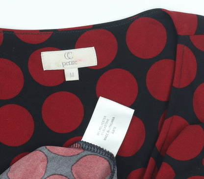 CC Women's Red Polka Dot Wrap Midi Dress M