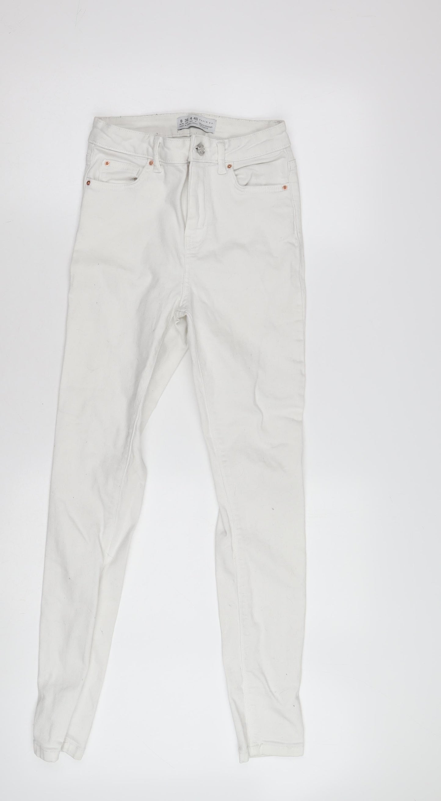 Primark Women's White Skinny Jeans Size 8