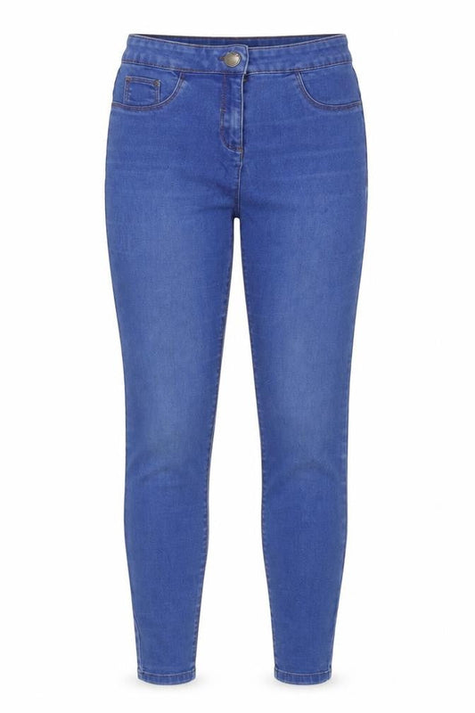 Front view of Women’s Blue Denim Skinny Jeans, size UK 8 Slim, Fit
