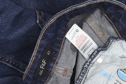 F&F Men's Blue Straight Jeans Size 12 Regular Fit