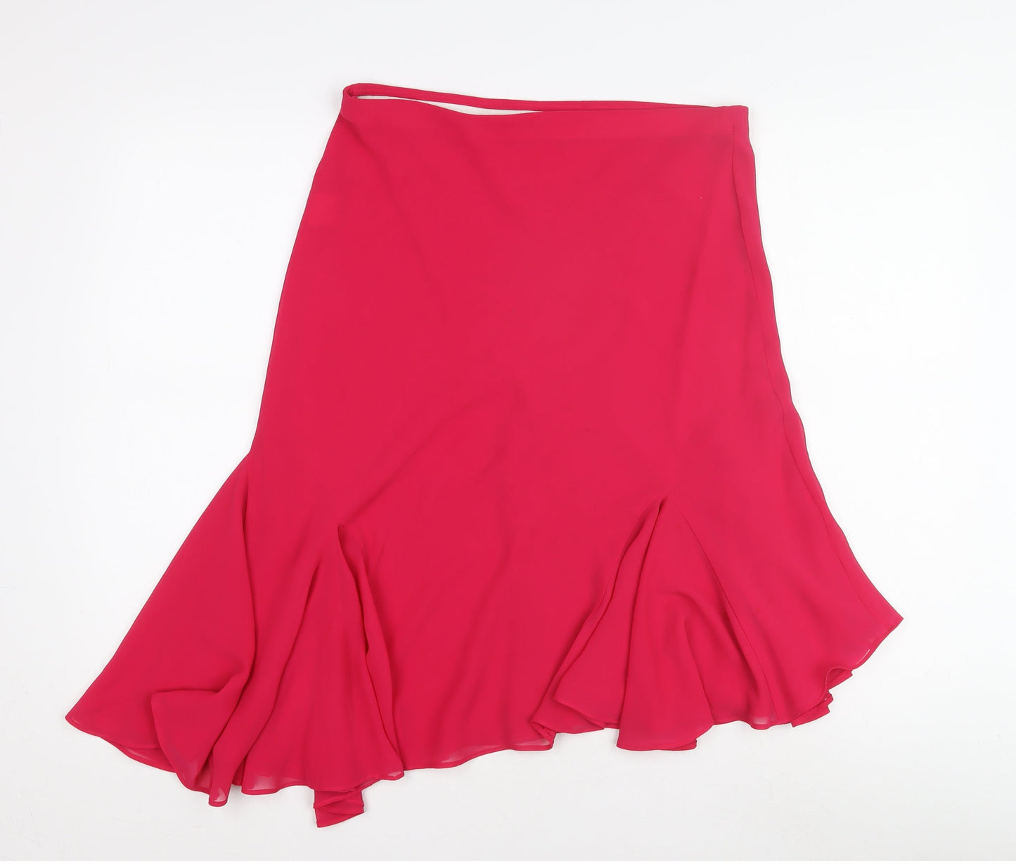 Amaranto Women's Red Flare Midi Skirt Size 12